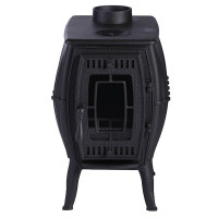 Чугунная отопительная печь Бахтинка, черная (ProMetall)