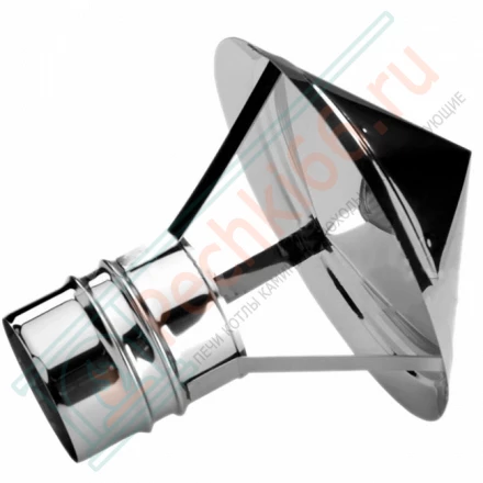 Зонт на трубу без изол (AISI-304/0,5мм) d-104 (Вулкан)