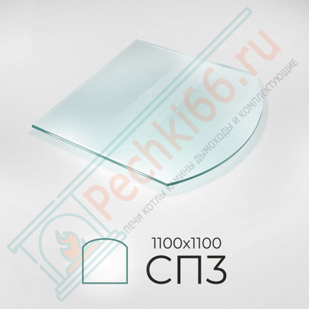 Стекло напольное под печь СП3 1100*1100мм. (Россия)