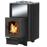 Чугунная печь для бани Сенсация 22 Антрацит ДТ-4С (Везувий) до 24 м3