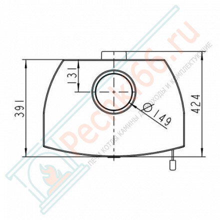 Печь-камин Alvesta, Коричневый/песчанник (Thorma) до 190 м3
