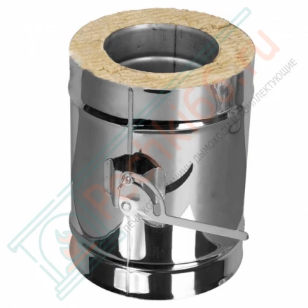 Задвижка повортная с механизмом фиксации V50R с изол (AISI-321/0,8-AISI-304/0,5) d-120/220 (Вулкан)