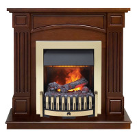 Каминокомплект Boston - Темный дуб (Высота 925см) с электроочагом Danville Brass FB2 (Dimplex)