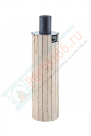 Дымоход с регистром Окаменевшее дерево наборный, d-115, L=1000 мм (Feringer)