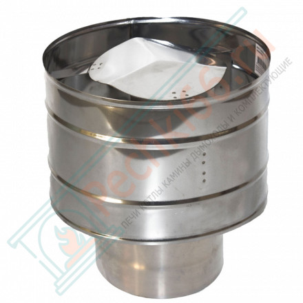 Оголовок с дефлектором (НЕРЖ-439/0,5-ОЦИНК/0,5) d-130/200 (УМК)