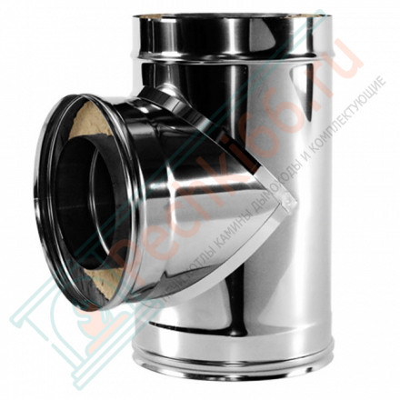 Тройник 90° V50R с изол (AISI-321/0,8-AISI-304/0,5) d-130/230 (Вулкан-Cerablanket)