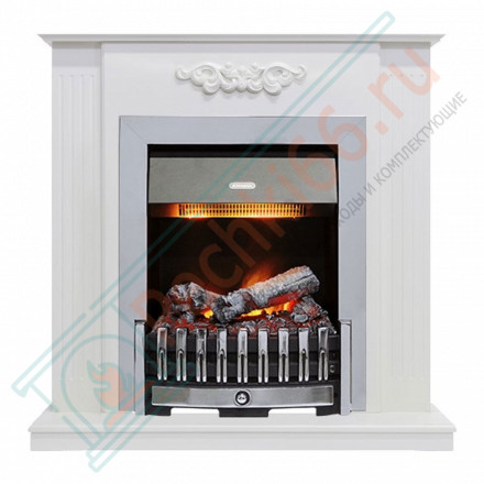 Каминокомплект Lumsden - Белый дуб с электроочагом Danville Chrome FB2
