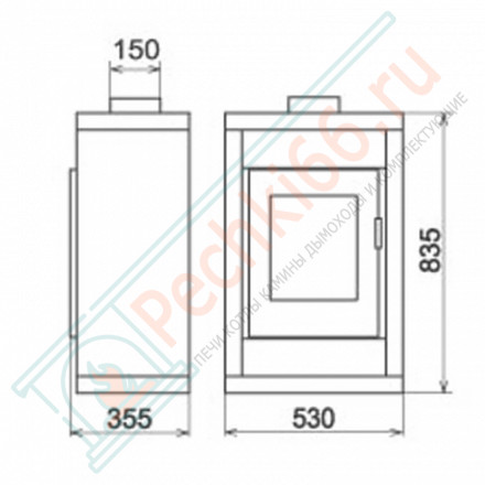 Печь-камин Gent (Thorma) до 124 м3