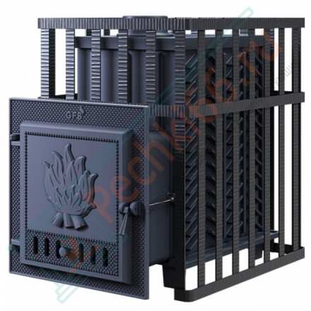 Чугунная печь для бани Гефест GFS-ЗК 40 в сетке (ТехноЛит)