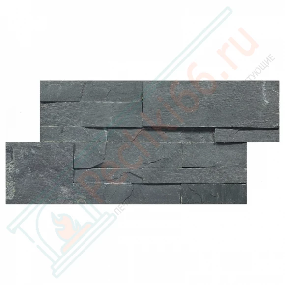 Плитка из камня Сланец чёрный 350 x 180 x 10-20 мм (0.378 м2 / 6 шт) в Краснодаре