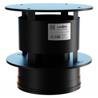 Оголовок с ветрозащитой (AISI-316L/0,8-430/ЭМАЛЬ) d-200/300 (Craft-HF-50BP)