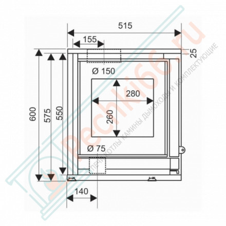 Каминная топка Neo 67 VL2 (Supra) 8 кВт
