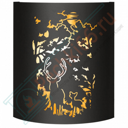 Абажур BLACK (AISI 430) тип 4 "Олени в лесу" (Везувий)