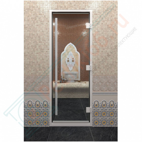 Стеклянная дверь DoorWood «Хамам Престиж прозрачное» 200х70 см в Краснодаре