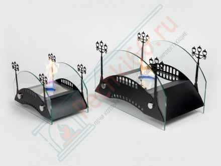 Биокамин Пушкинский мост M, чёрный (LuxFire)