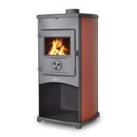 Печь-камин Nora красная (Tim Sistem) до 160м3