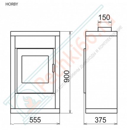 Печь-камин Horby (Thorma) до 165 м3