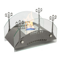 Биокамин Пушкинский мост M, серебро (LuxFire)