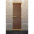 Стеклянная дверь для хамама в золотом профиле, бронза матовая 210х80 (по коробке) (DoorWood) Стеклянная дверь для хамама в золотом профиле, бронза матовая 210х80 (по коробке) (DoorWood)