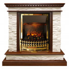 Электрический каминокомплект Calgary - Дуб / Сланец белый с очагом Atherton (Dimplex)