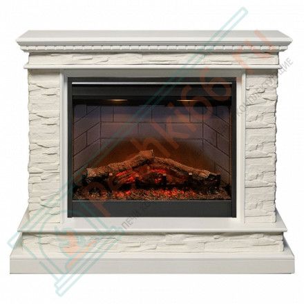 Электрический каминокомплект Calgary - Белый / Сланец белый с очагом Symphony 26'' DF2608-INT (Dimplex)