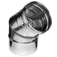 Колено 45° (НЕРЖ-430/0,8) d-150 (Ferrum HF) Колено 45° (НЕРЖ-430/0,8) d-150 (Ferrum HF)