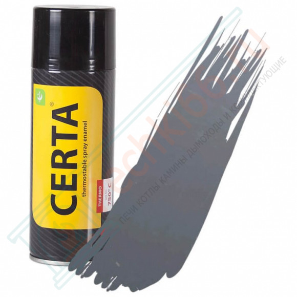 Термостойкая краска аэрозоль 0,52л, серый-графит, +600°С (Certa) в Краснодаре