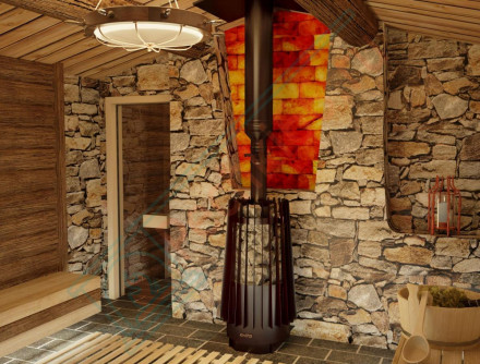 Печь для бани Cometa Vega 180 long black Pro (Grill’D)