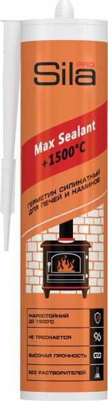 Герметик силикатный термостойкий Max Sealant +1500°, 290 мл (Sila PRO) в Краснодаре