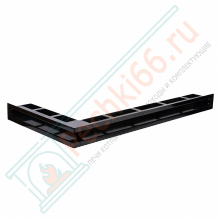 Угловая вентиляционная решетка 900 х 500 (мм) - левый угол, черная (Молодой-Урал)