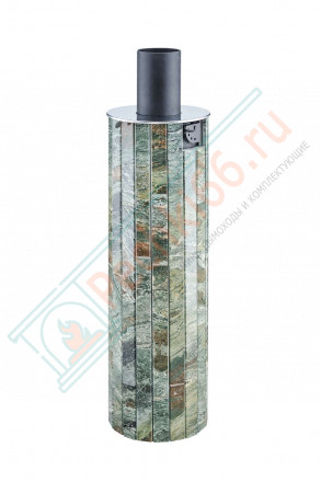 Дымоход - конвектор Жадеит наборный, d-115, L=1000 мм (Feringer)