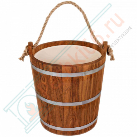 Запарник 20л. с пластиковой вставкой, Дуб (Woodson)