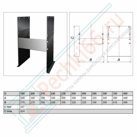 Основание напольное для опоры с изол V50R (AISI-304/1,5) d-180/280 (Вулкан)