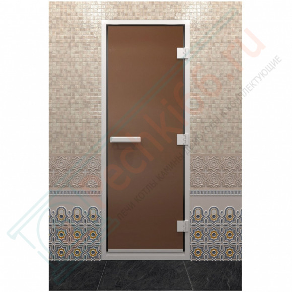 Стеклянная дверь DoorWood Хамам Бронза матовая 190х70 (по коробке) в Краснодаре
