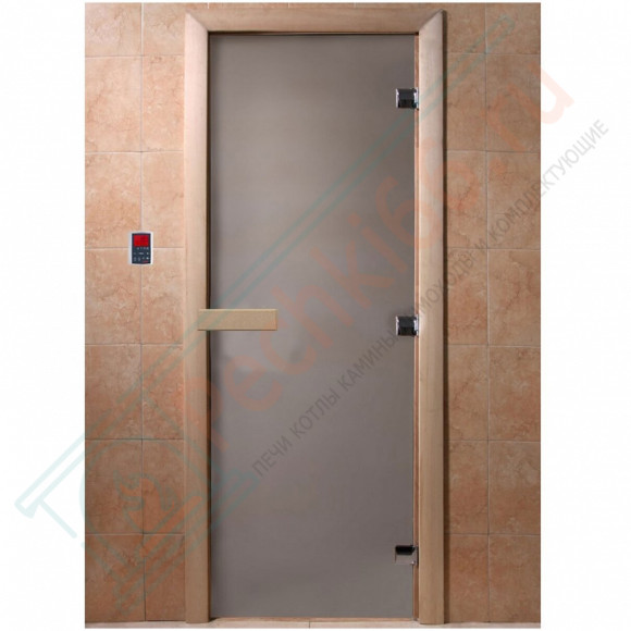 Дверь стеклянная для бани "Теплая ночь" сатин матовый, 2000х800 (DoorWood) в Краснодаре