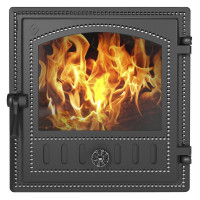 Дверца каминная чугунная 280, антрацит (Везувий)