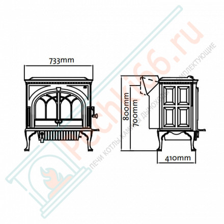 Чугунная печь F600 BBE (Jotul)