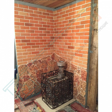 Плитка угловая Шамот Мини, шт. (Терракот)