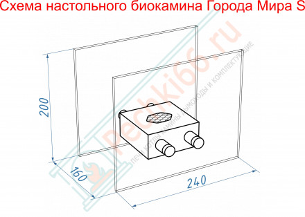 Биокамин София S, белый (LuxFire)