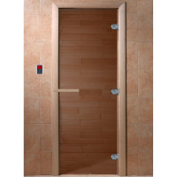 Дверь стеклянная для бани "Теплый день" бронза прозрачная, 1900х700 (DoorWood) Дверь стеклянная для бани "Теплый день" бронза прозрачная, 1900х700 (DoorWood)