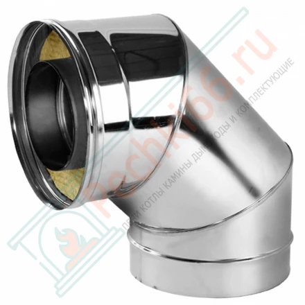 Отвод 90° V50R с изол (AISI-310S/0,8-AISI-304/0,5) d-250/350 (Вулкан-Cerablanket)