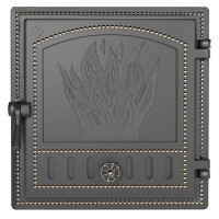 Дверца топочная чугунная 281, бронза (Везувий)