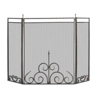 Экран каминный С110Ч, чёрная (Везувий)