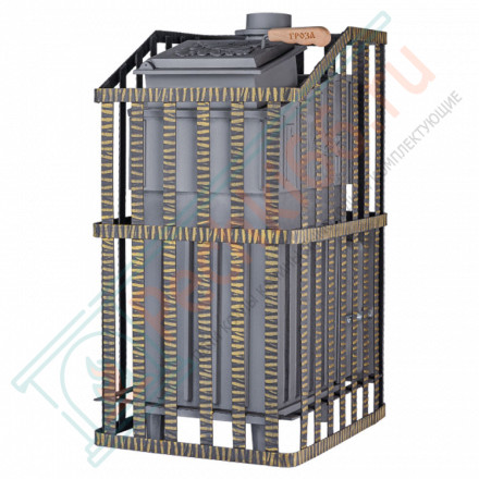 Печь Гефест Гроза Ураган 18 П, закрытая каменка, до 18м3