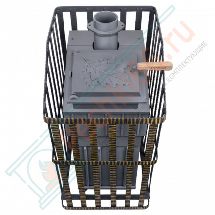 Печь Гефест Гроза Ураган 18 П, закрытая каменка, до 18м3