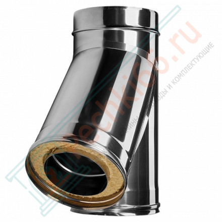 Тройник 45° с изол (НЕРЖ-321/0,8-НЕРЖ-439/0,5) d-115/200 (Дымок-Lux)