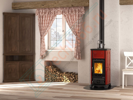 Печь-камин Emiliana, цвет бордовый (La Nordica)