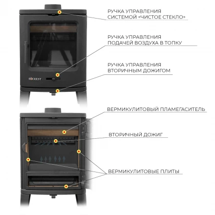 Печь-камин B7K (Everest)