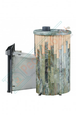 Дровяная банная печь Ферингер ОПТИМА "Жадеит + Окаменевшее дерево" до 28 м³