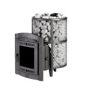 Печь для бани Атмосфера L+, усиленная каменка сетка нержавейка (ProMetall) Печь для бани Атмосфера L+, усиленная каменка сетка нержавейка (ProMetall)